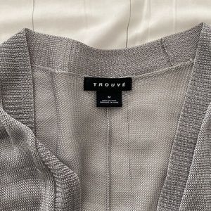 Trouvé draped silver sweater